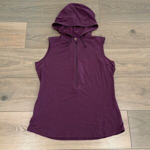 MOUNTAIN HARDWEAR Purple Half-Zip Sleeveless Vest Pullover Hoodie Size Medium